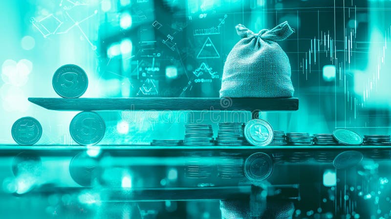 Exploring financial balance the impact of weight on a seesaw representing wealth distribution royalty free illustration