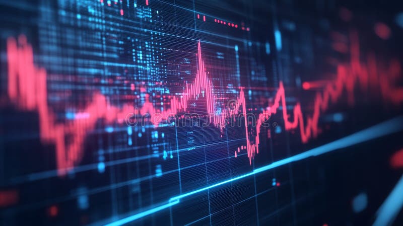 Exploring Financial Trends through Advanced Data Visualization Techniques and Analytics stock illustration