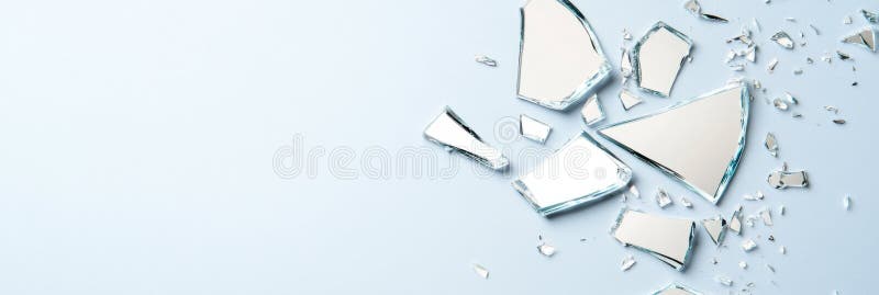 Exploring the fractured beauty of broken mirrors creating an abstract and intricate visual narrative royalty free stock photos
