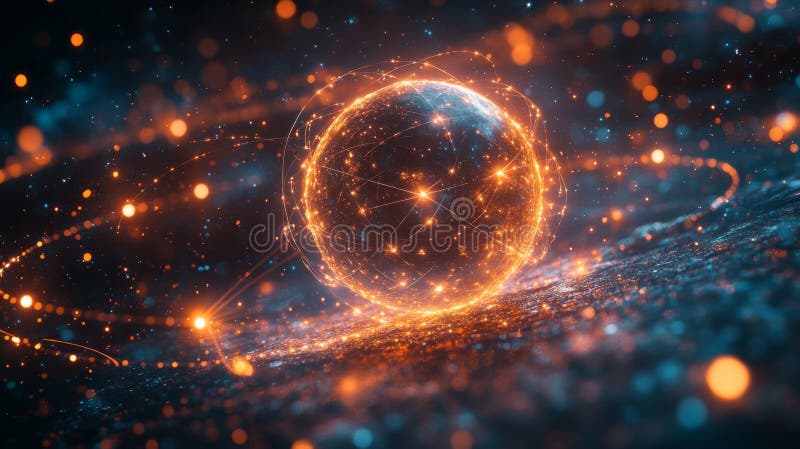 Exploring the fundamental concepts of quantum computing through visualization of qubits and their dynamic interactions royalty free stock photo
