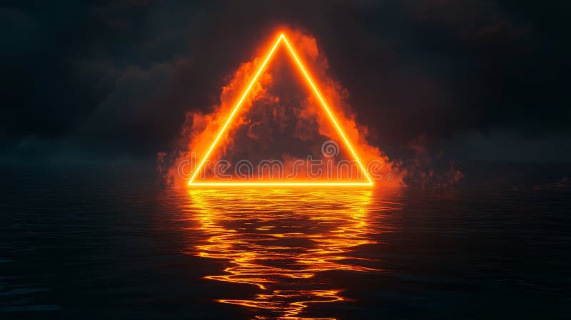 Exploring a Futuristic Triangular Corridor set in a vast Digital Cyberspace environment royalty free illustration