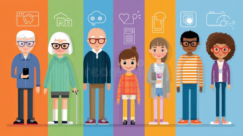 Exploring Generational Differences in Technology, Behaviors, and Values From Baby Boomers to Gen Z in a Colorful