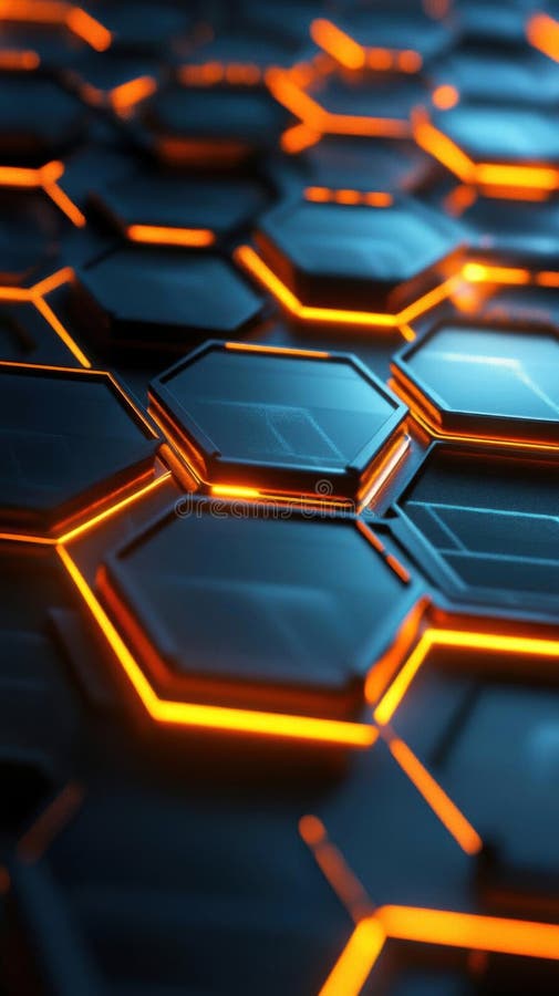 Exploring glowing hexagon patterns, a vibrant abstract design vector illustration