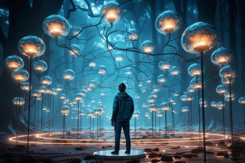 Exploring human interaction with ai leveraging machine learning and big data for business support vector illustration