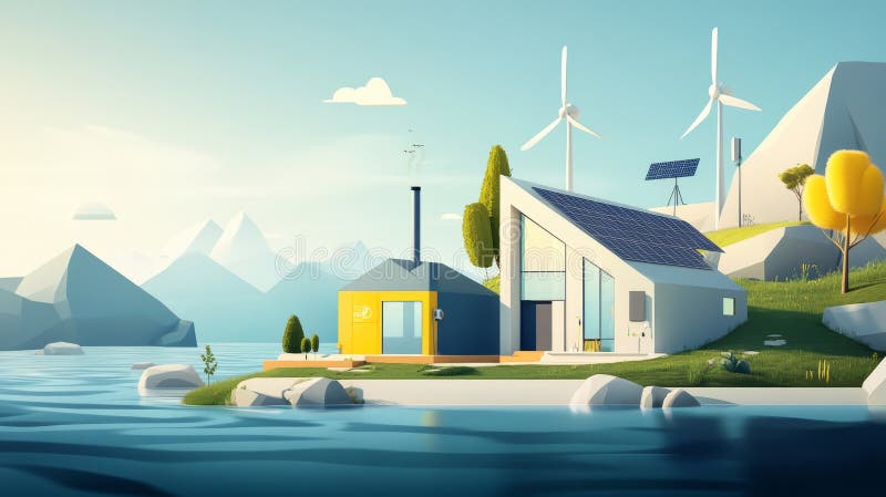 Exploring innovative energy solutions a visual journey through alternative power sources royalty free stock image
