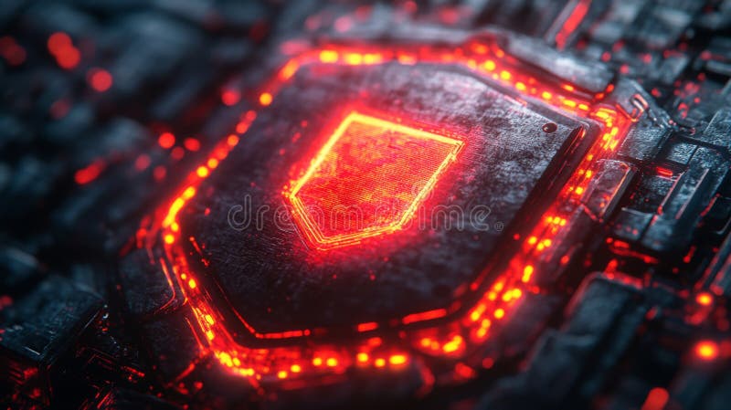 Exploring the intricate connections of quantum security with qubits and encryption protocols in a digital environment stock image