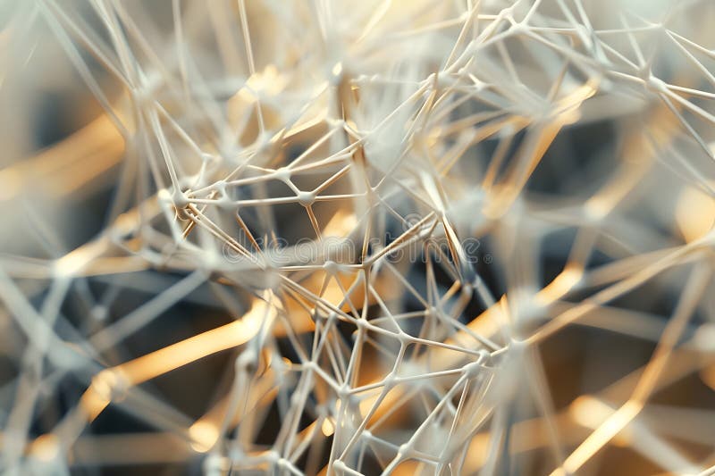 Exploring Intricate Network Structures, A 3D Visualization of Complex Interconnections and Nodes, Illuminating Abs royalty free illustration