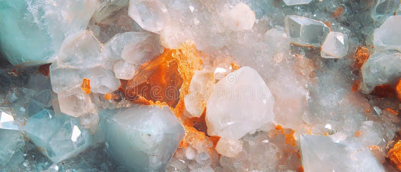 Exploring the intricate texture of quartz featuring mineral inclusions and vibrant patterns vector illustration