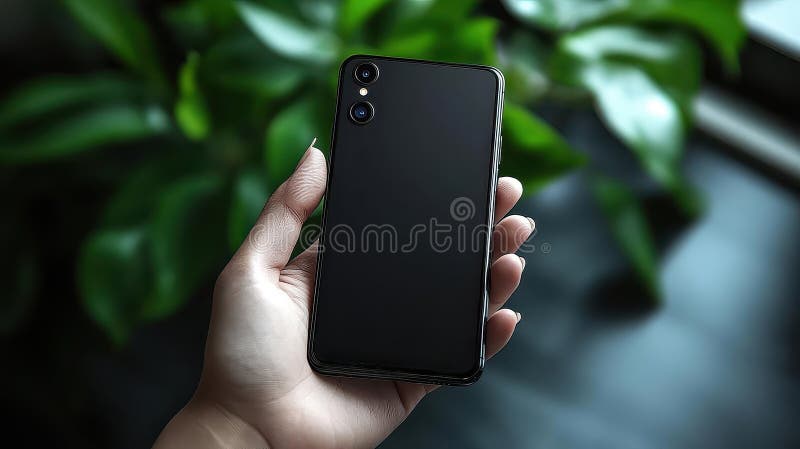 Exploring the Latest Smartphone Technology with a Triple-Lens Camera royalty free illustration