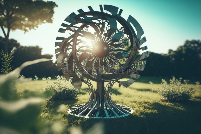 Twisted Waves Modern Minimalist Industrial Design in Cerulean Blue and