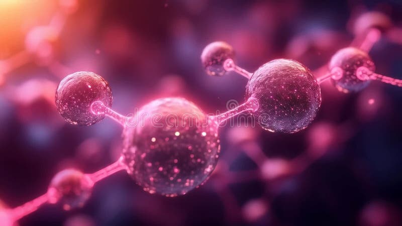Exploring Molecular Structure and Dynamic Particle Interaction royalty free illustration