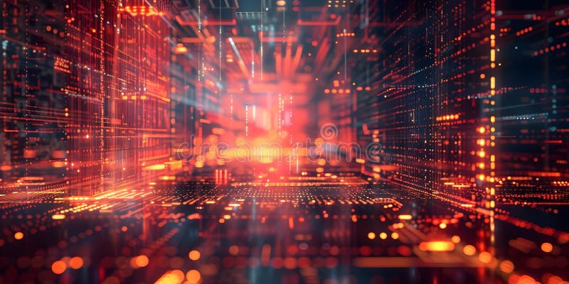 Exploring Network Capabilities, Technological Processes, and Digital Storage in Science Education: stock illustration