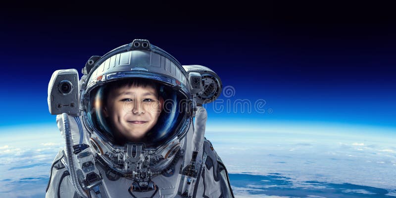 Exploring outer space. Mixed media royalty free stock photos