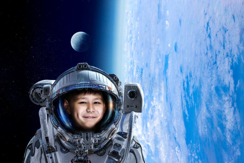 Exploring outer space. Mixed media royalty free stock photos