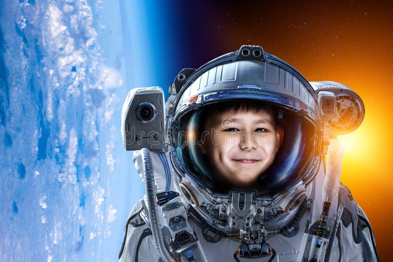 Exploring outer space. Mixed media royalty free stock photo