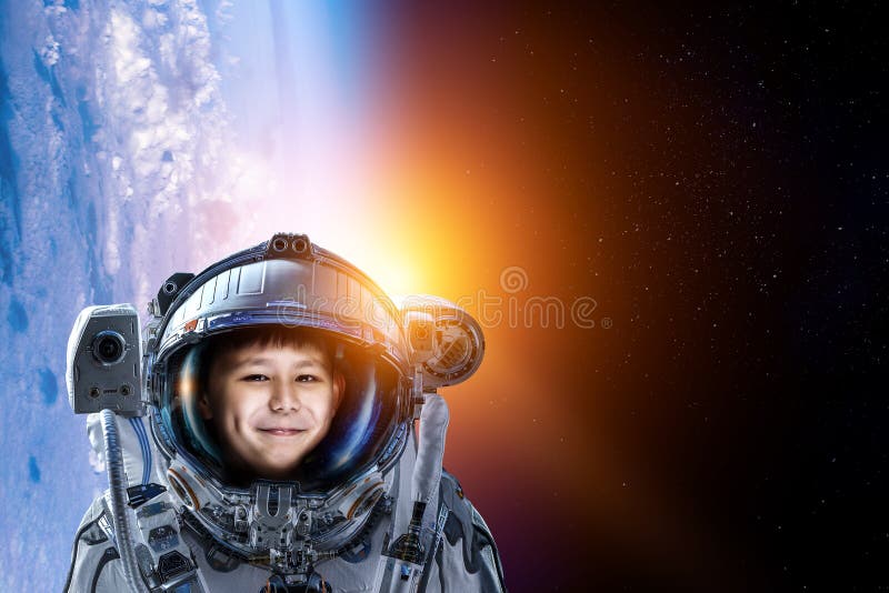 Exploring outer space. Mixed media stock photography