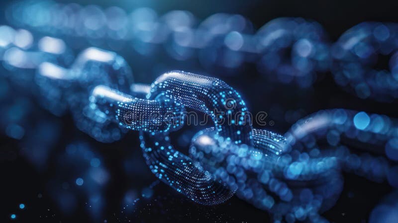 Exploring the Power of Blockchain: A Conceptual Representation stock illustration