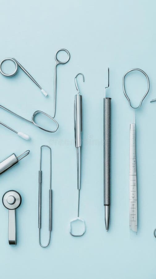 Exploring precision medical instruments, a close look at surgical tools and their applications vector illustration