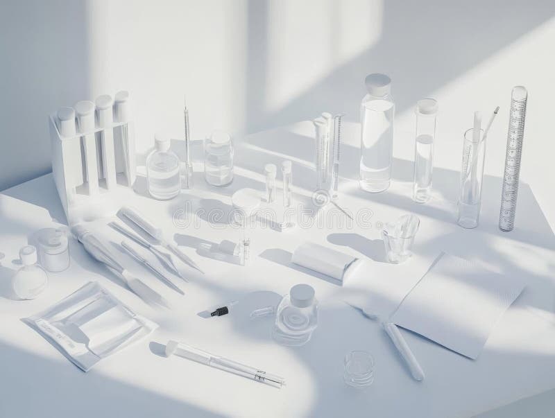 Exploring Scientific Tools, A Clean Lab Setup royalty free illustration