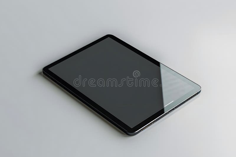 Exploring the Sleek Design and Functionality of a Modern Tablet Device, A Detailed Examination of its Features and stock illustration