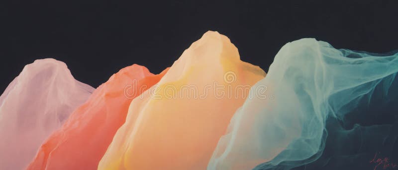 Exploring vibrant ink gradients with smooth color transitions and varied shades royalty free illustration