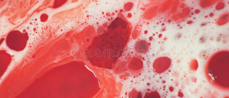 Exploring vibrant ink textures created with sponge and contrasting red shapes royalty free illustration