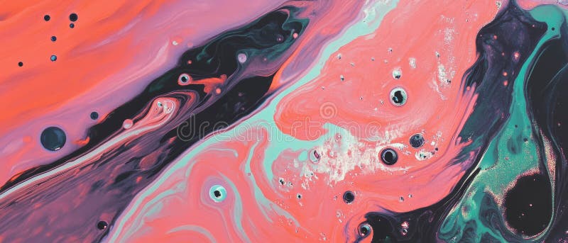 Exploring vibrant ink textures and pigment variations across multiple colors and properties royalty free illustration