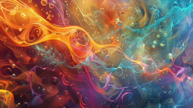 Exploring vibrant realms an artistic journey through quantum dimensions and beyond vector illustration