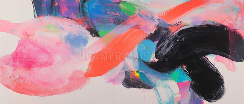 Exploring vibrant textures of ink stains and color marks on a canvas surface vector illustration