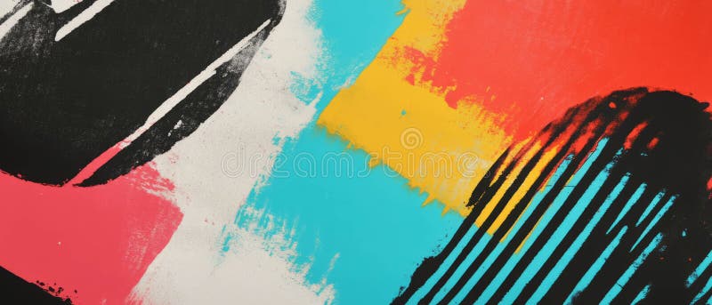Exploring vibrant two-tone ink patterns with dynamic shapes and contrasting colors vector illustration