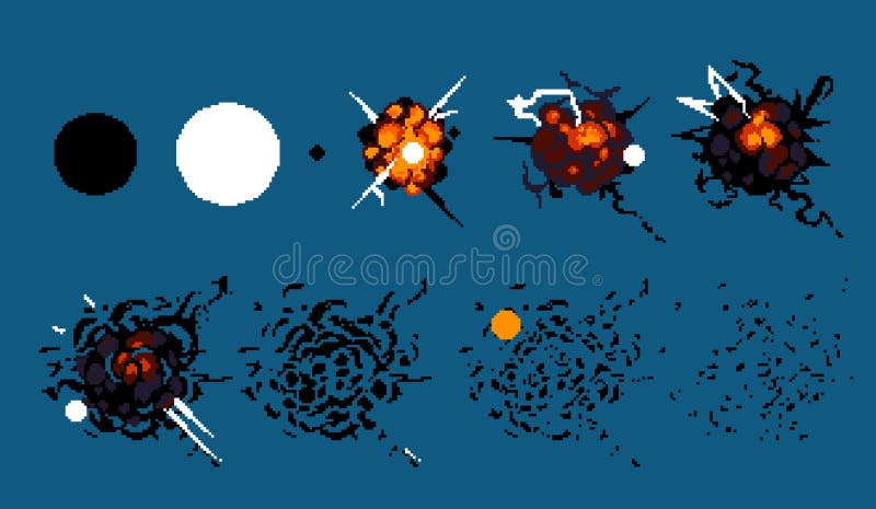 Estilo de arte pixel antigo ufo jogo de guerra espacial. monstros