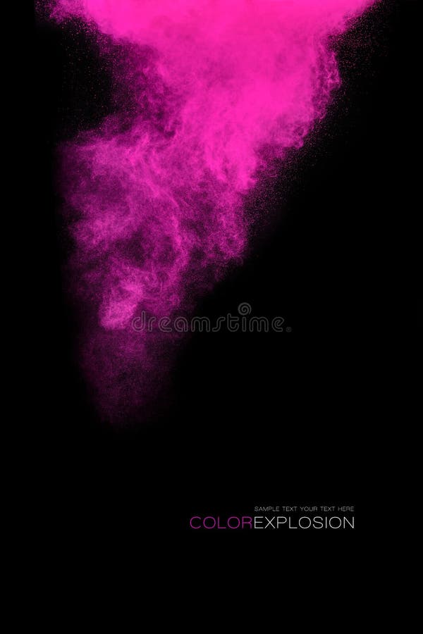 Explosión Del Color Partícula De Polvo Aislada En Fondo Negro Imagen de  archivo - Imagen de nube, curva: 69855445