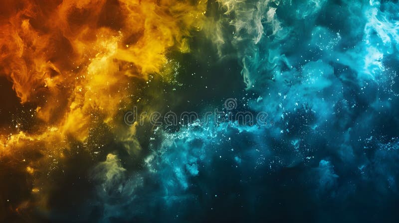 Explosion of colored powder on black background ,Freeze motion of color powder exploding throwing color powder, multicolored vector illustration