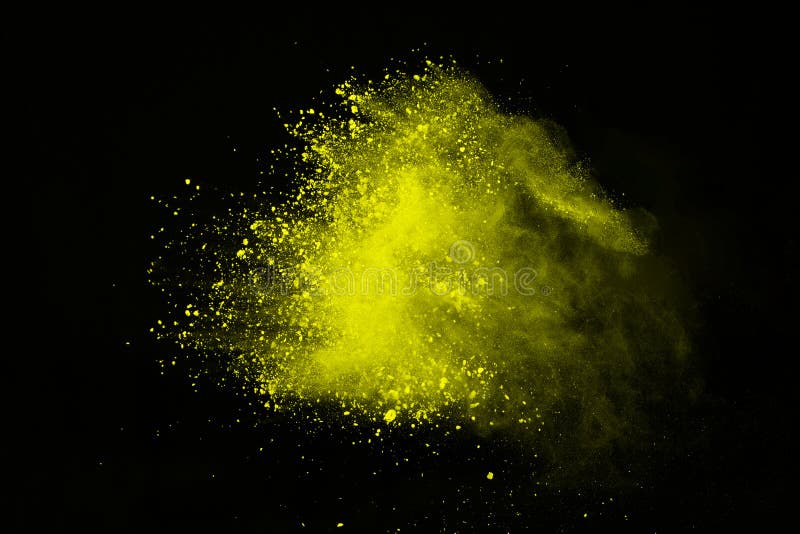 Colored Powder Explosion. Colore Dust Splatted. Stock Photo Image of