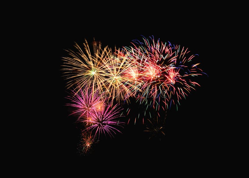 Explosion colorée de feux d'artifice dans la célébration de fête photo stock Explosion colorée de feux d'artifice dans la célébration de fête photo stock