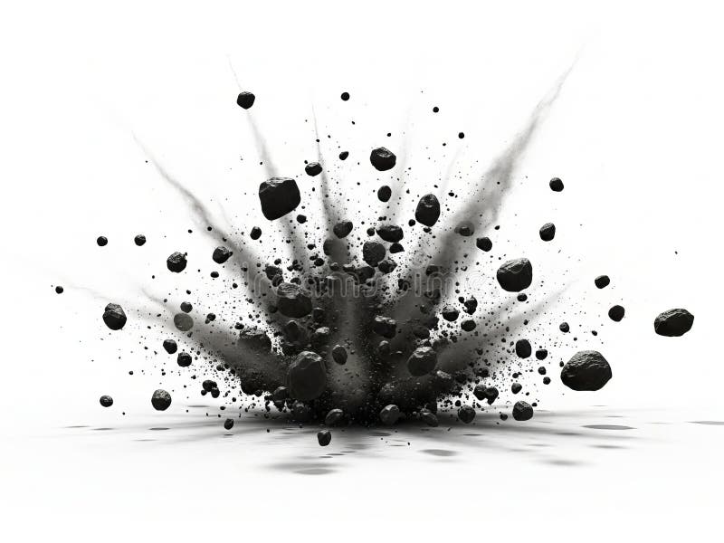 Explosion of dark matter royalty free illustration