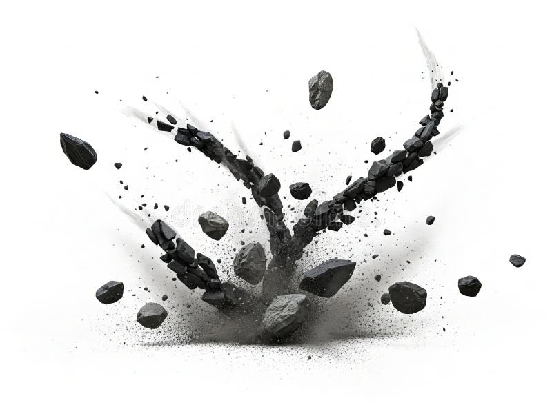 Explosion of dark matter stock illustration