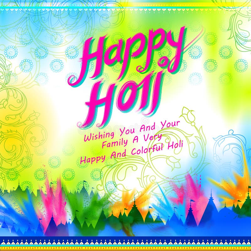 Explosion de couleur de poudre pour le fond heureux de Holi illustration libre de droits Explosion de couleur de poudre pour le fond heureux de Holi illustration libre de droits