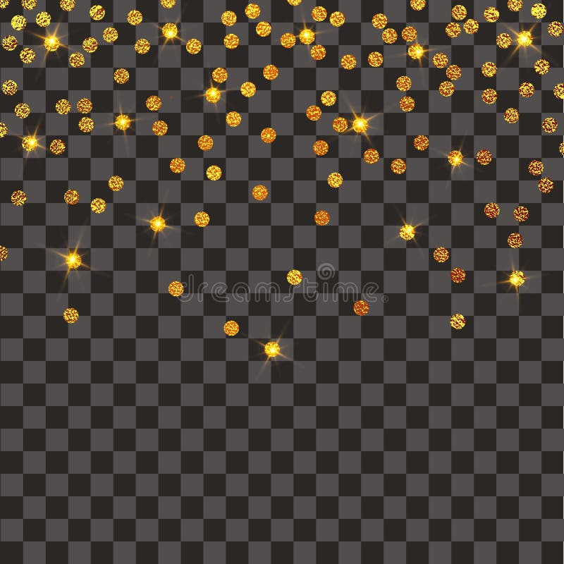 Explosion de fête des confettis Fond de scintillement d'or Points d'or Point de polka d'illustration de vecteur illustration stock Explosion de fête des confettis Fond de scintillement d'or Points d'or Point de polka d'illustration de vecteur illustration stock