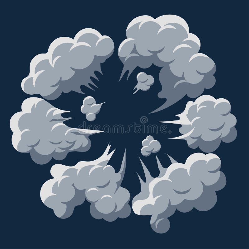 Explosion de nuage de fumée Vecteur de cadre de bande dessinée de souffle de la poussière illustration de vecteur Explosion de nuage de fumée Vecteur de cadre de bande dessinée de souffle de la poussière illustration de vecteur