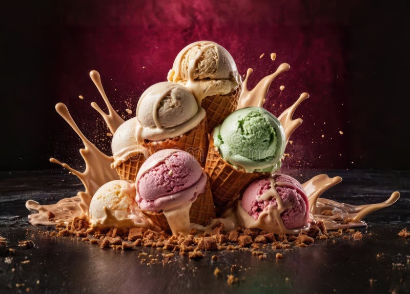 Fruit Explosion Ice Cream Stock Illustrations 318 Fruit Explosion Ice