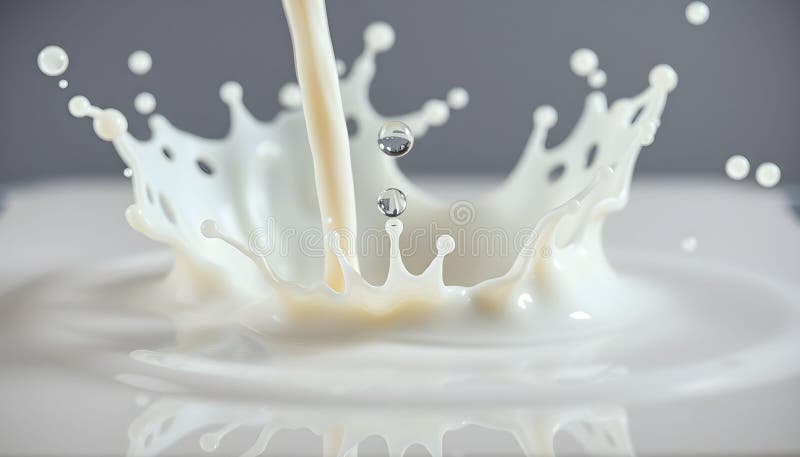 Explosion des Milchfallen : Eine visuell verblüffende flüssige Kronendarstellung lizenzfreie abbildung