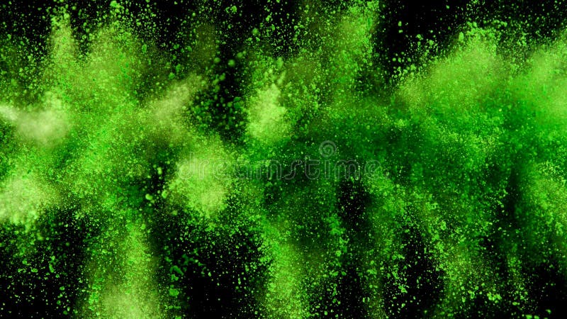 Explosion of Green Powder Isolated on Black Background Stock Photo - Image  of burst, dust: 168716708