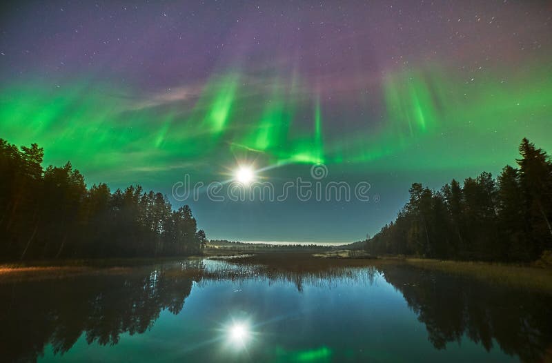 ankel Rejse Mange Explosion Over Northern Lights in Sweden Stock Photo - Image of background,  astrophotography: 91494026
