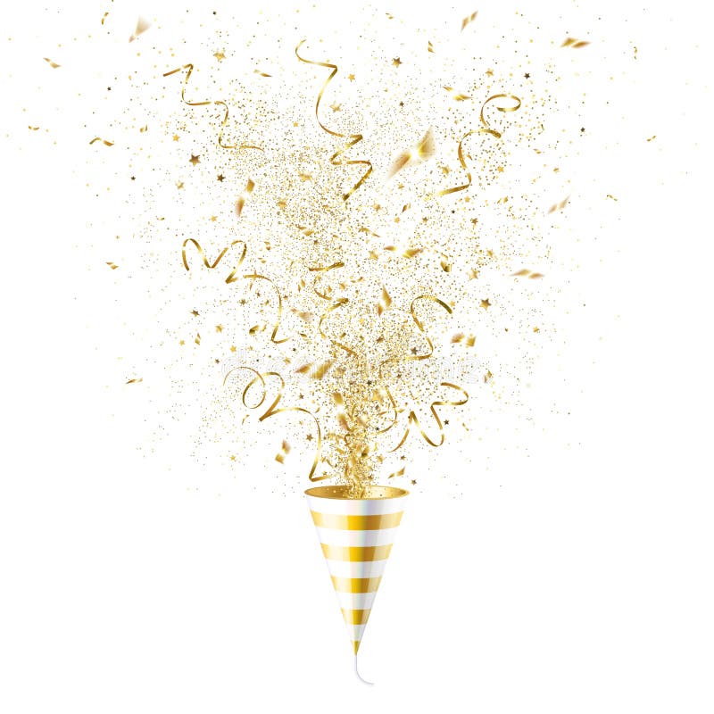 Party Popper Gold Confetti Stock Illustrations 436 Party Popper Gold Confetti Stock Illustrations Vectors Clipart Dreamstime