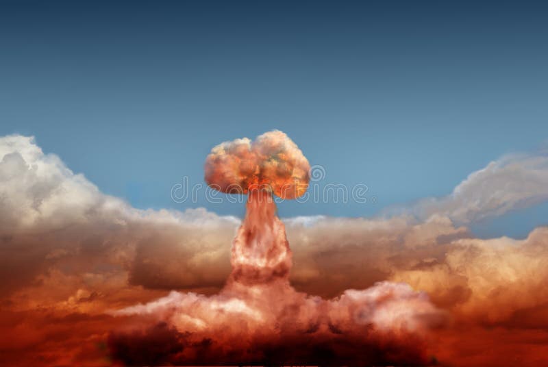 Explosionen av atom- bombarderar royaltyfri bild Explosionen av atom- bombarderar royaltyfri bild