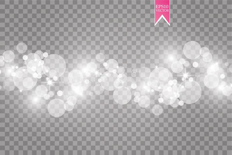 Explosión blanca abstracta del efecto del bokeh con diseño moderno de las chispas Estrella del resplandor estallada o efecto lumi ilustración del vector