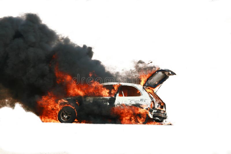 Explosão do carro fotos de stock Explosão do carro fotos de stock