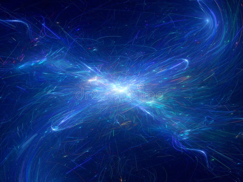 Explosão de plasma no espaço ilustração do vetor