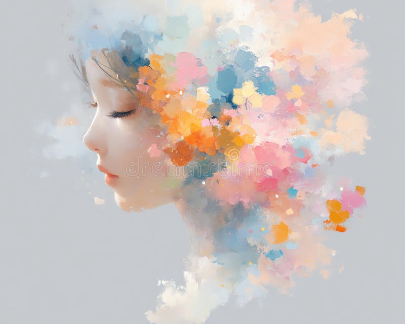 Explozia minții creative idei abstracte colorate royalty free illustration